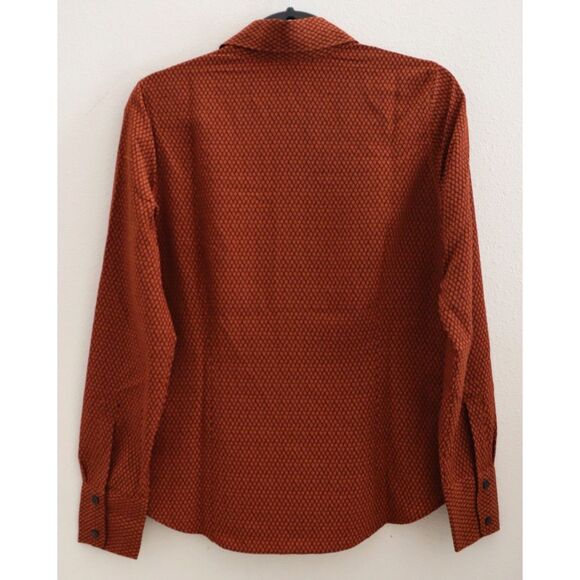 Levi's A4580-0003 Women's Sz XS Rust Orange Net Geo Jasper The Everyday Blouse - Picture 2 of 9